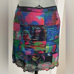 dolls kill horoscopez mesh skirt size xs